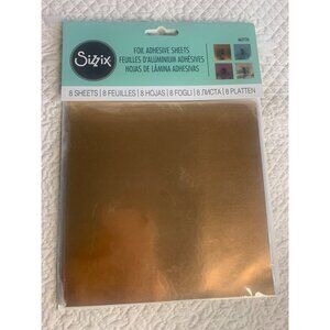 Sizzix Foil Adhesive Sheets 8 Sheets Gold Compatible w/ Embossing Machines Craft